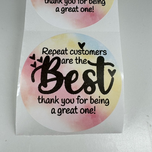 Repeat Customers Arethe Best!" stickers 100pcs| shipping supplies new - Picture 5 of 13